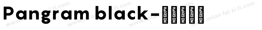 Pangram black字体转换